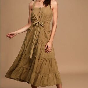 Free People Catch the breeze midi dress, xsmall